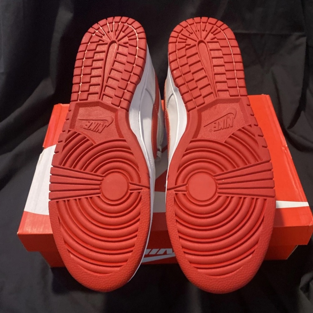 Size 13 - Nike Dunk Low Vast Grey Varsity Red - Picture 12 of 15